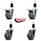 Service Caster 3.5'' Gray Poly Swivel 1-1/2'' Expanding Stem Caster Set 2 Total Lock Brakes, 4PK SCC-EXTTL20S3514-PPUB-2-S-2-112 - alternate 5